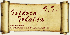 Isidora Trkulja vizit kartica